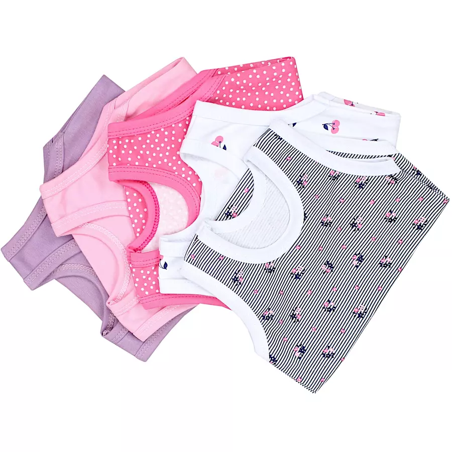 TupTam Baby Mädchen Achselbody 5er Pack lila