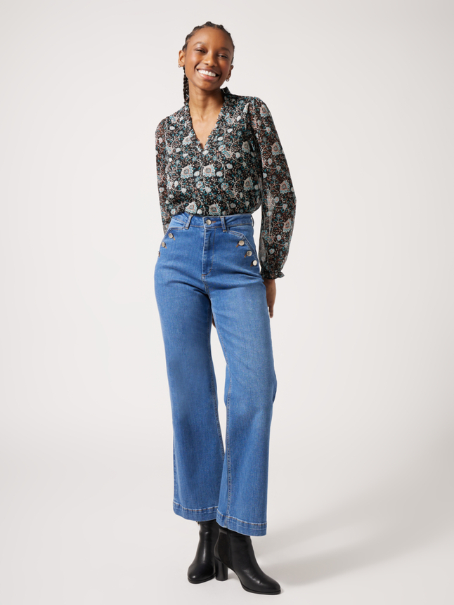 Blouse imprimée col v
