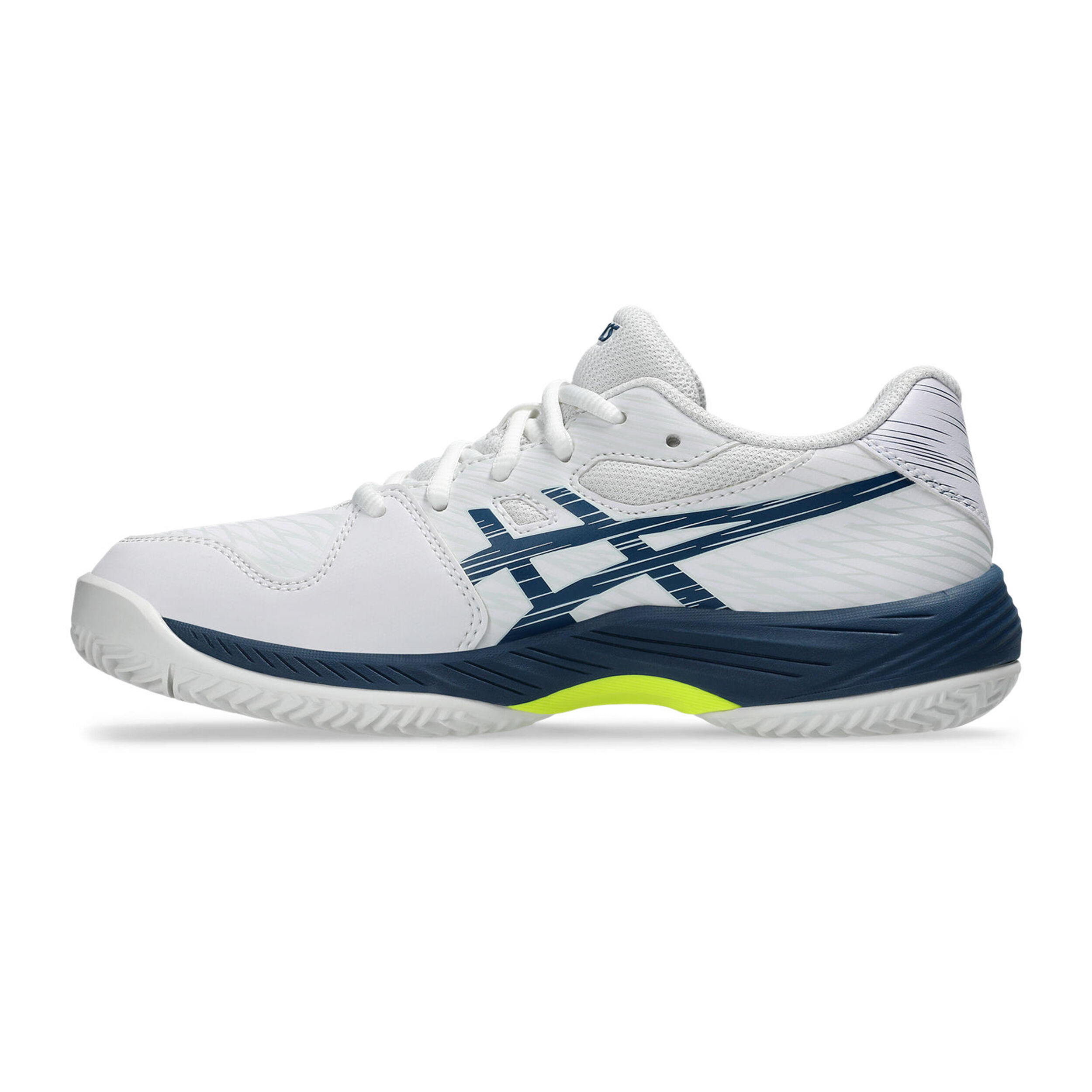 ASICS Gel-Game 9 GS Clay Chaussure Terre Battue Enfants - Blanc , Bleu