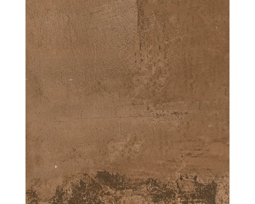 Terrastegel van porselein, metallic Cortenbruin, gerectificeerde rand, 60 x 60 x 2 cm