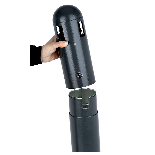 Probbax Cendrier tube d’extérieur à fixer avec liner - 3L