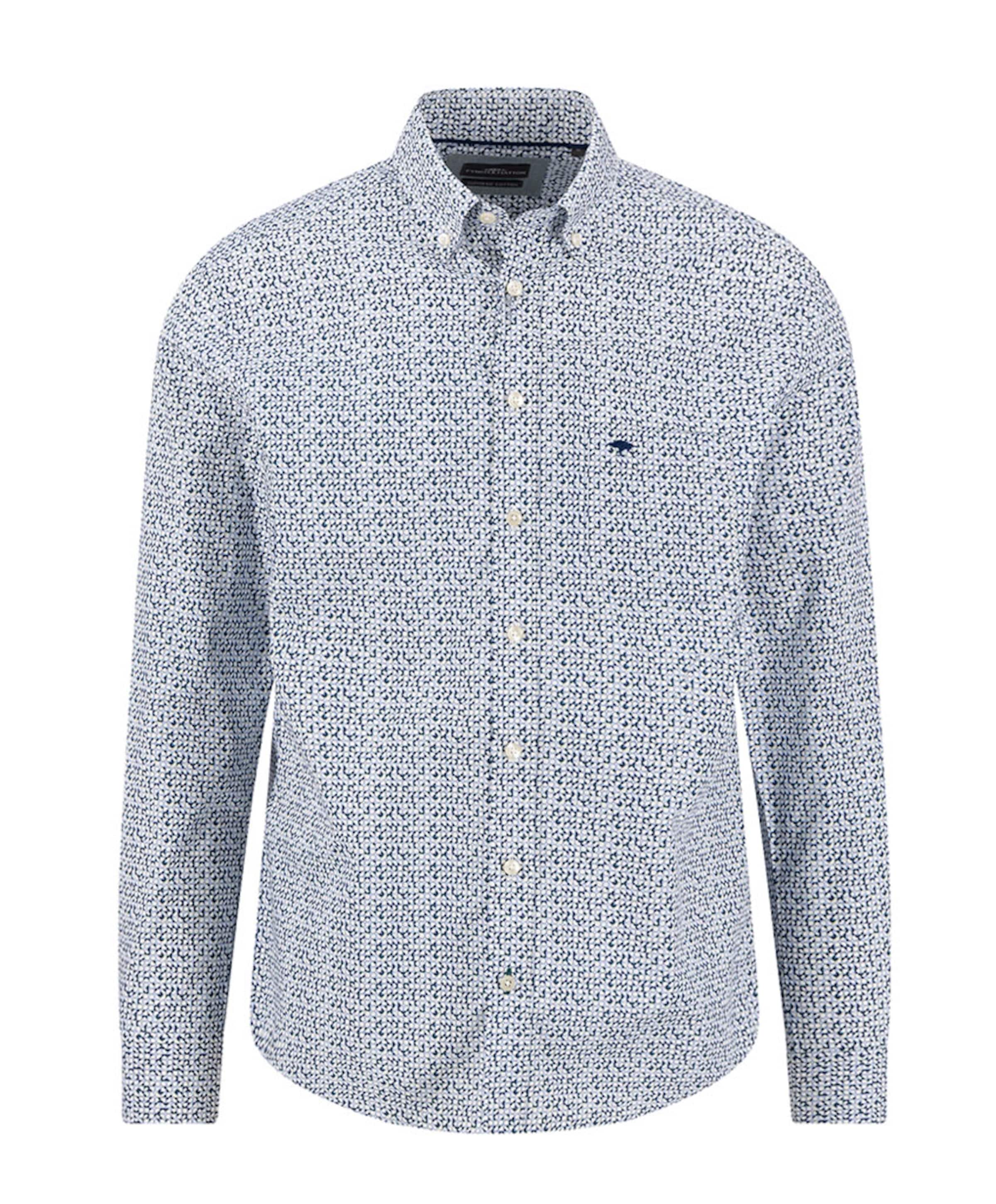 Fynch-Hatton Heren overhemd lange mouw blauw