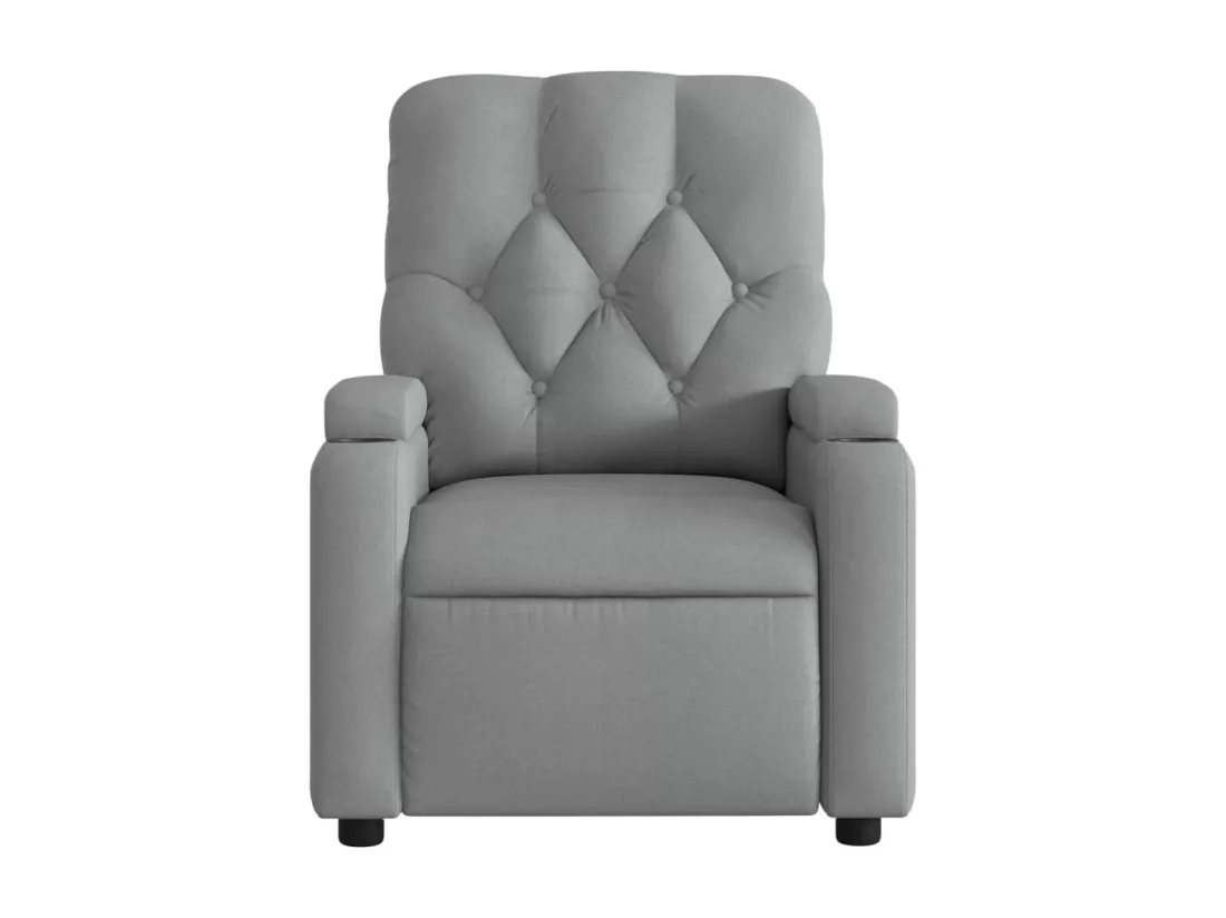 Fauteuil inclinable électrique Gris clair Tissu