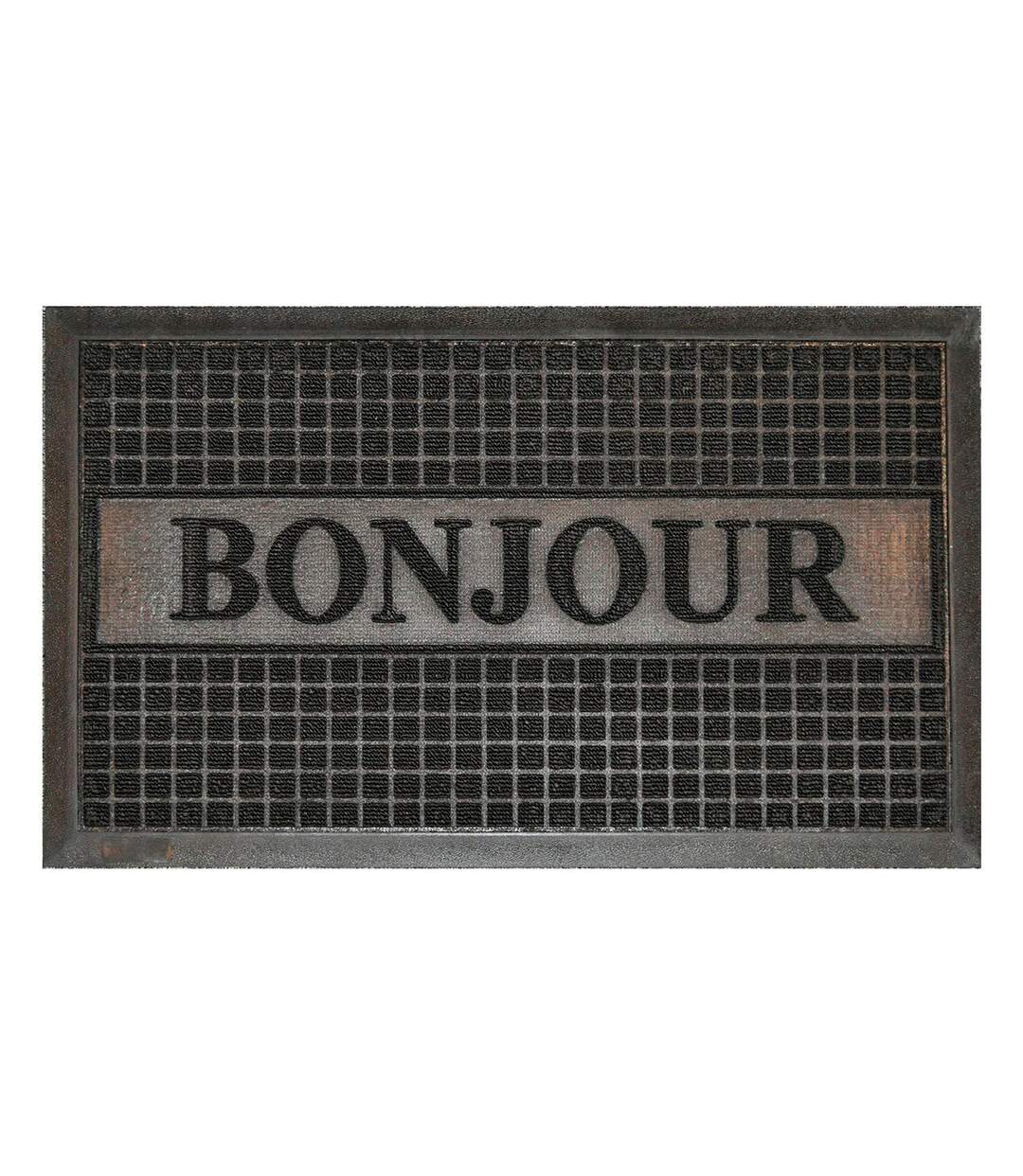 Paillasson rectangle 45 x 75 cm Bonjour - 100% polypropylène