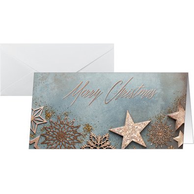 Carte de Noël 'Glamorous Christmas', format long