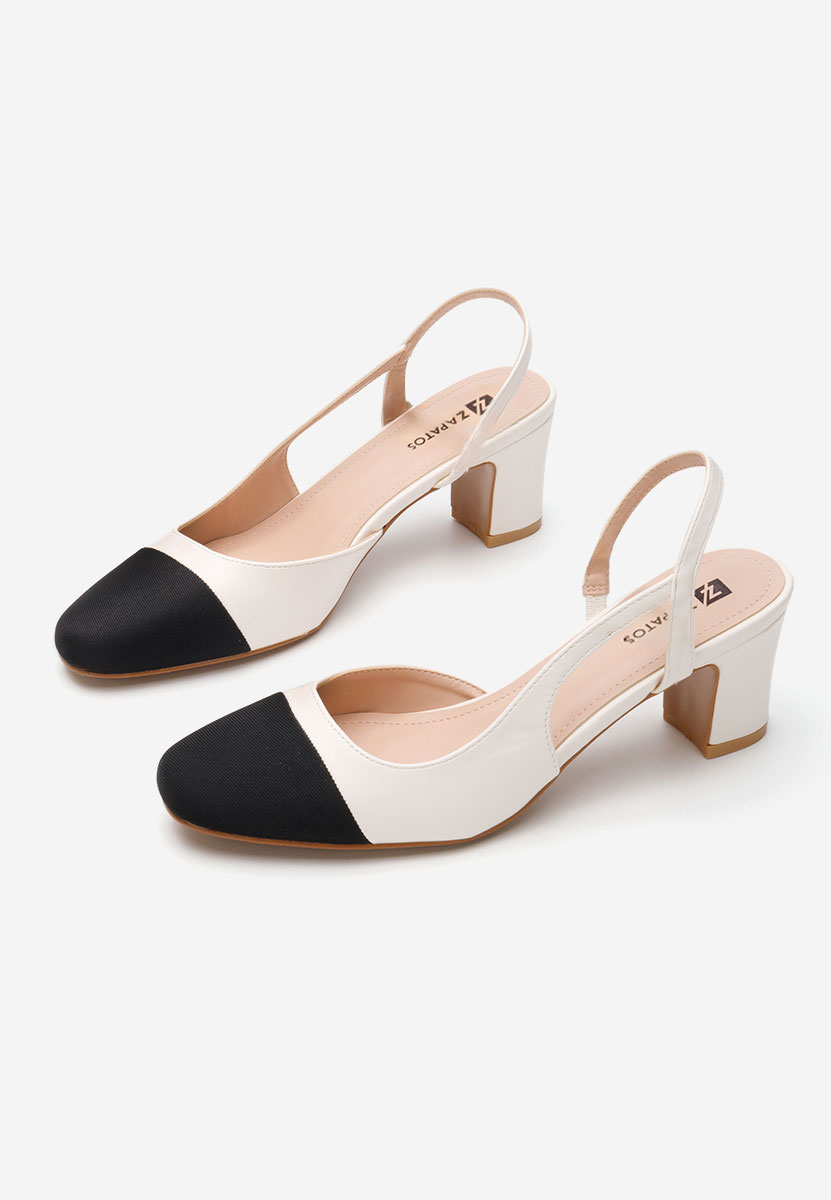 Chaussures à talon épais nude Emesa
