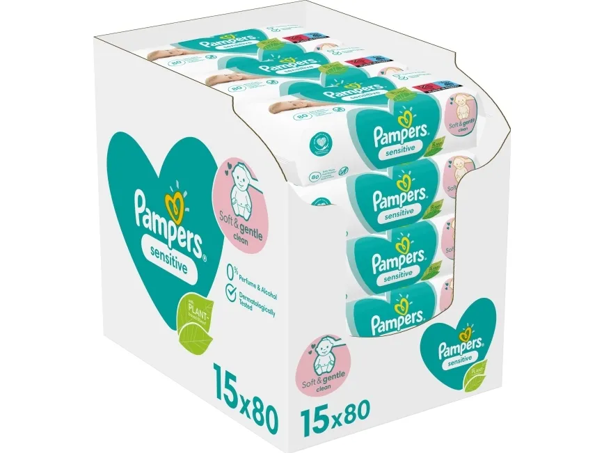 Pampers 81687213, Vådservietter til baby, Dermatologisk testet, Allergivenlig, Neutral pH, Parfumefri
