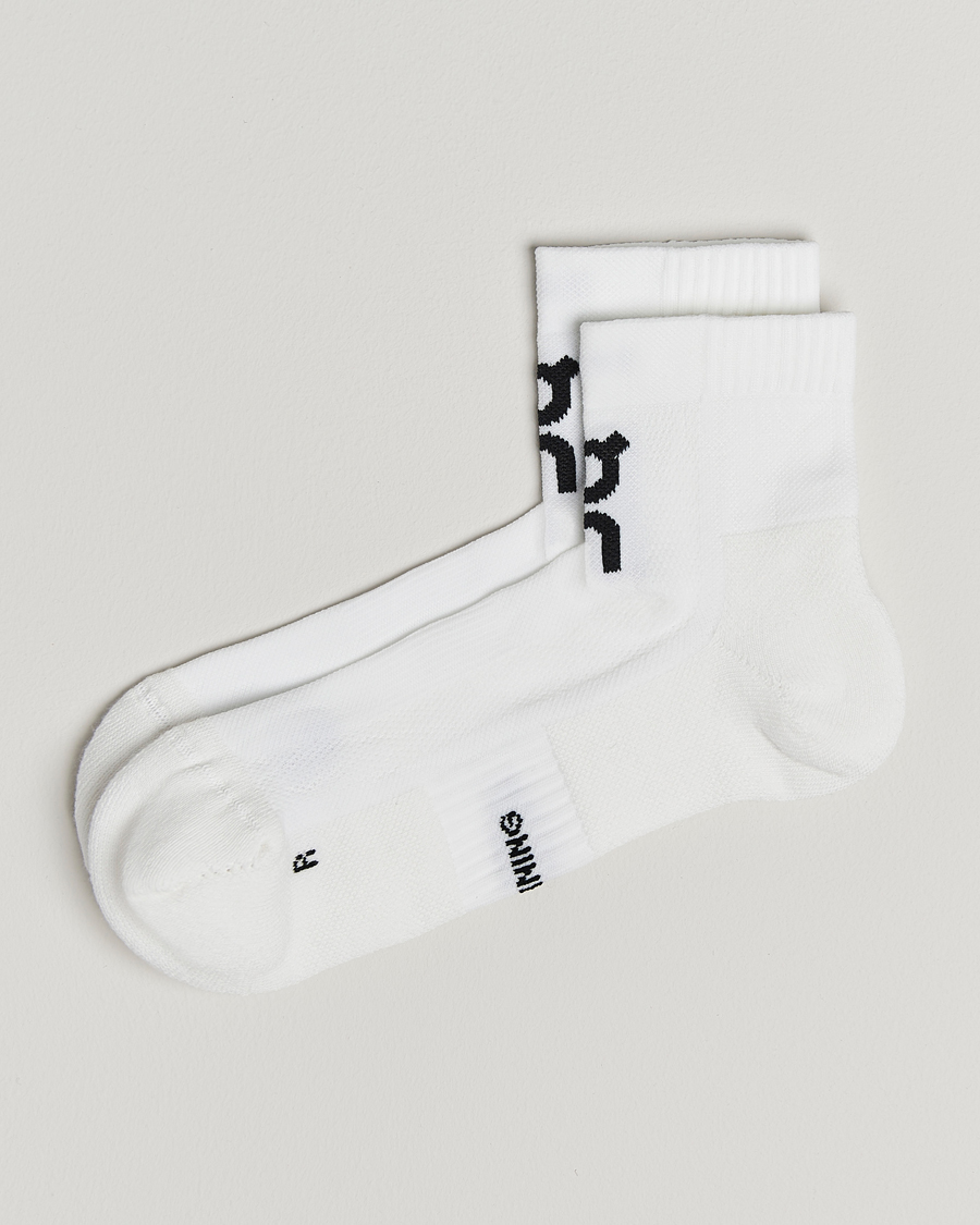 On Core Run Sock Mid 2-Pack White
