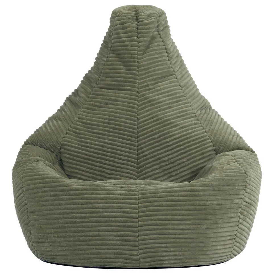Set van 2 icon Kinderzitzakken Dalton - Corduroy Zitzak - Saliegroen