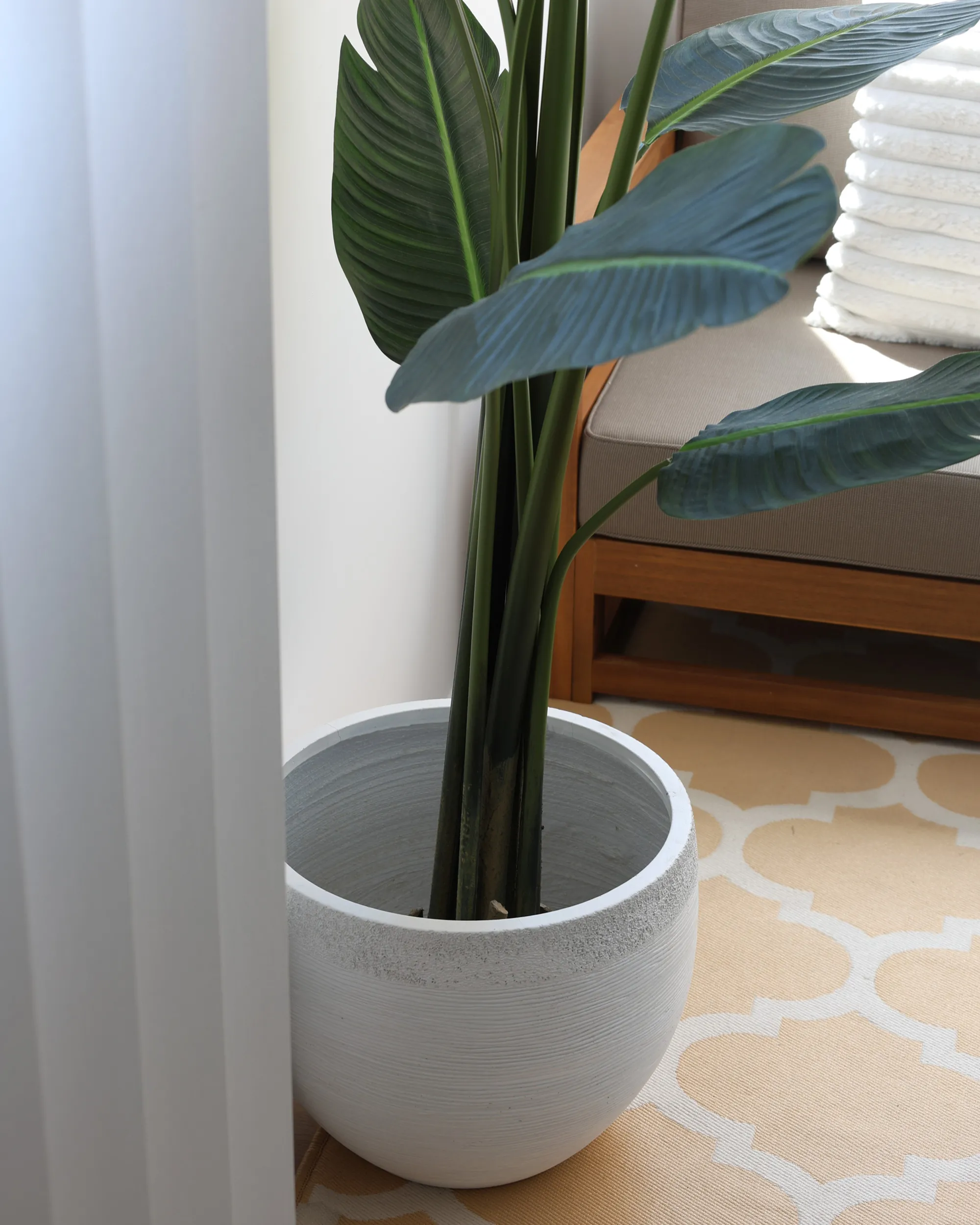 Bloempot ZAKROS 38 cm Wit