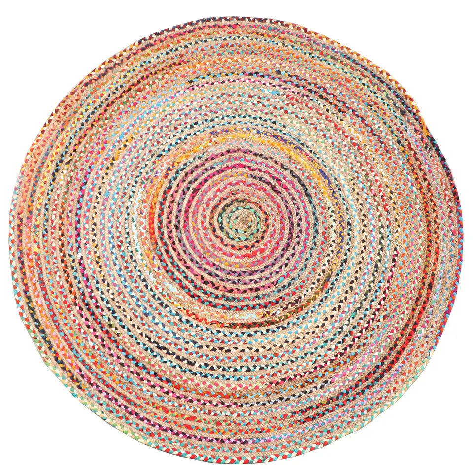Dutch Lifestyle - Jute - Vloerkleed - 150x150 - Multikleur