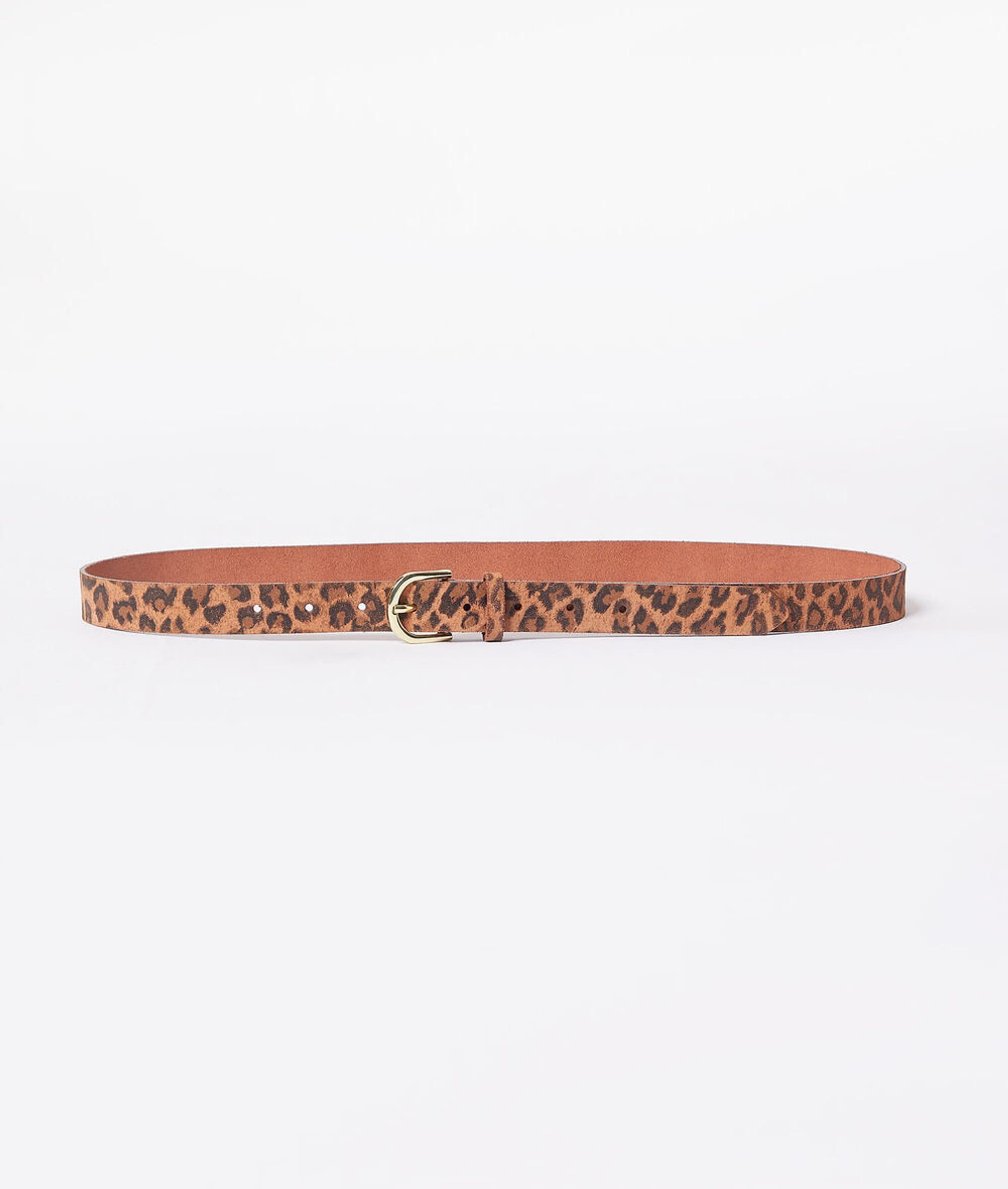 Ceinture en cuir, imprimé léopard