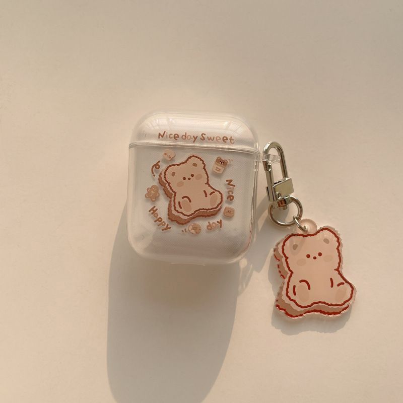 kloudkase - Bear Transparent AirPods / Pro Earphone Case Cover