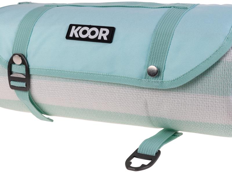KOOR Picknickdecke Stripes mint 200 x 300 cm Modische Picknick-Decke in sommerlichen Trendfarben