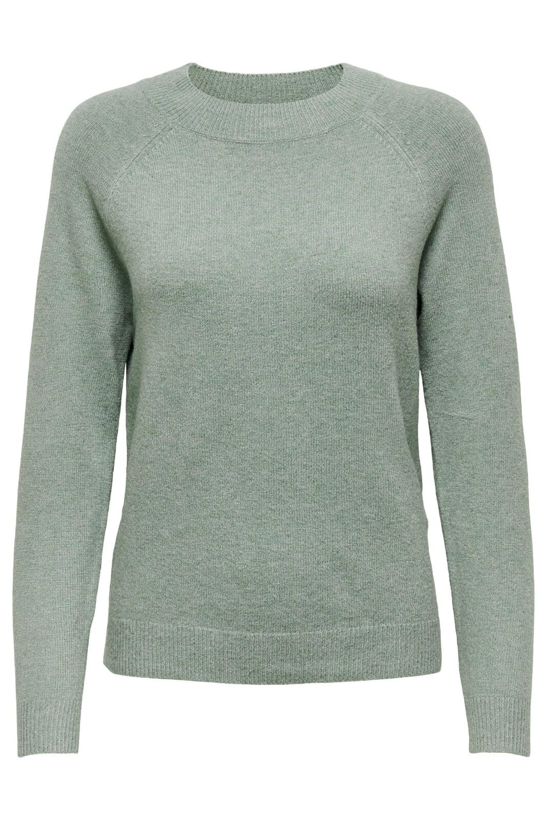 Only Onlrica Life L/S Pullover Knt 3601186 chinois green white melange