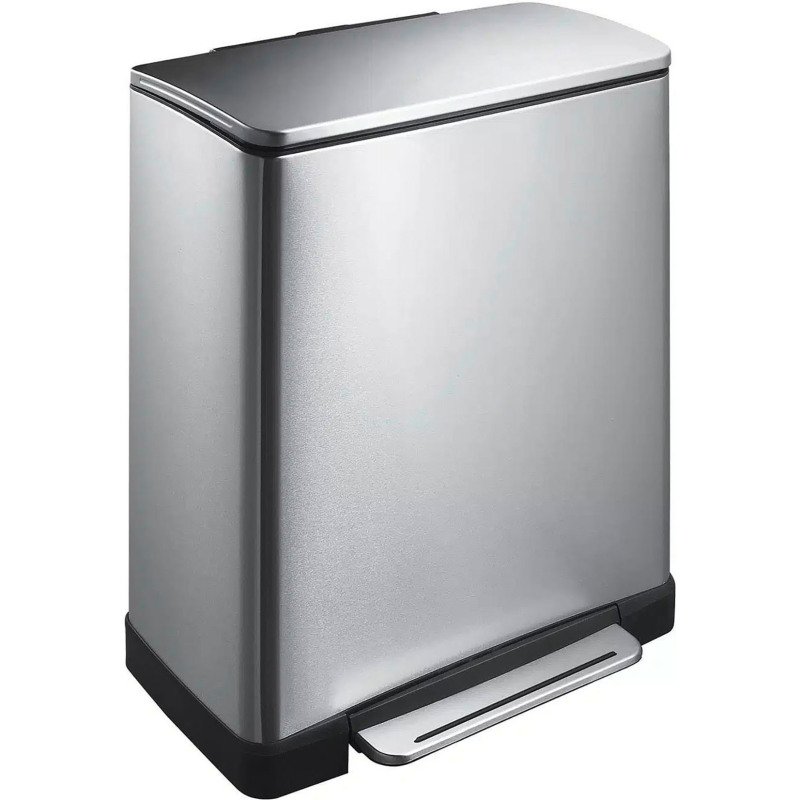 Poubelle à pédale tri sélectif E-Cube 28 + 18L