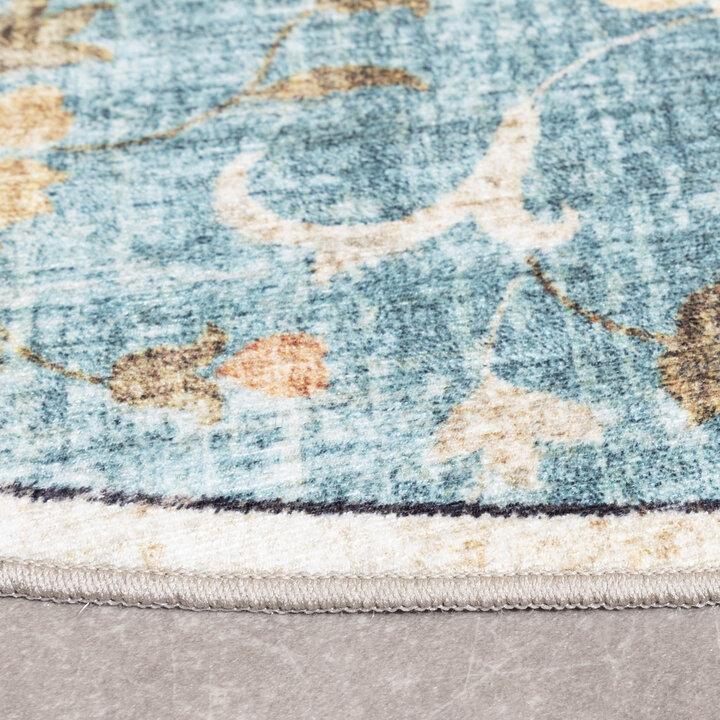 Rond vintage buitenkleed - Santo Mandala Lichtblauw
