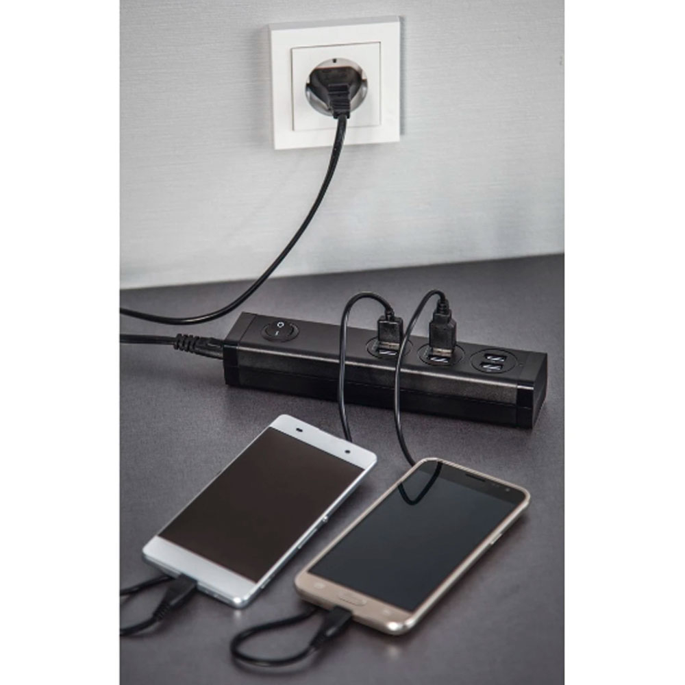(34W) Ladestation 6-fach USB Charger Hub Ladegerät (00223201) - Schwarz