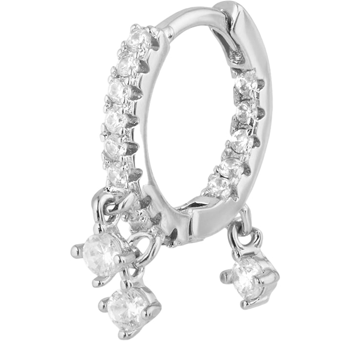 Boucle d'oreille - Petite - Laiton plaqué argent 10 microns