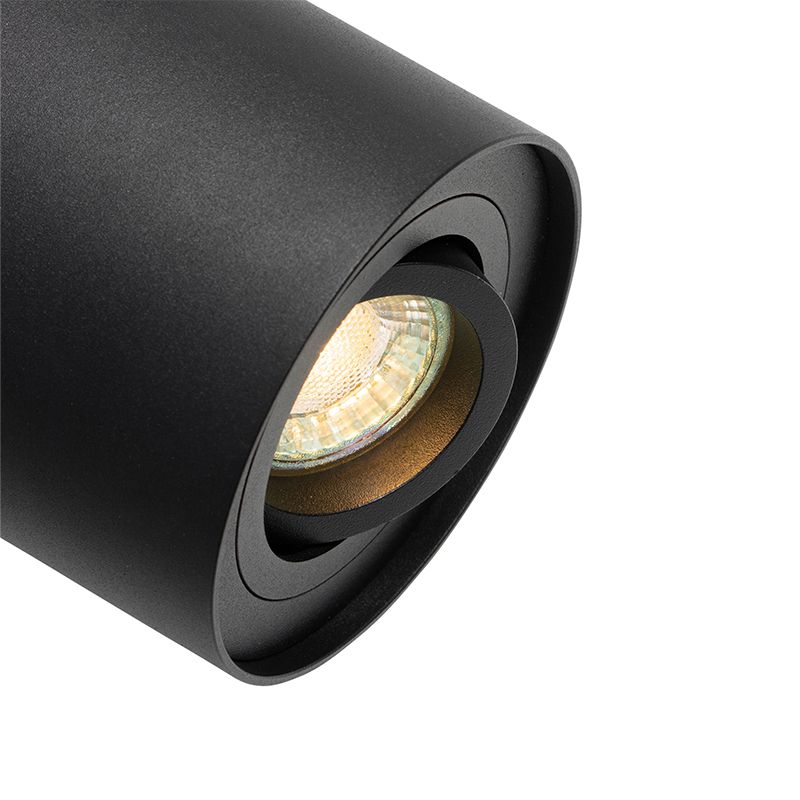 Smart plafondspot zwart verstelbaar incl. Wifi GU10 - Rondoo up