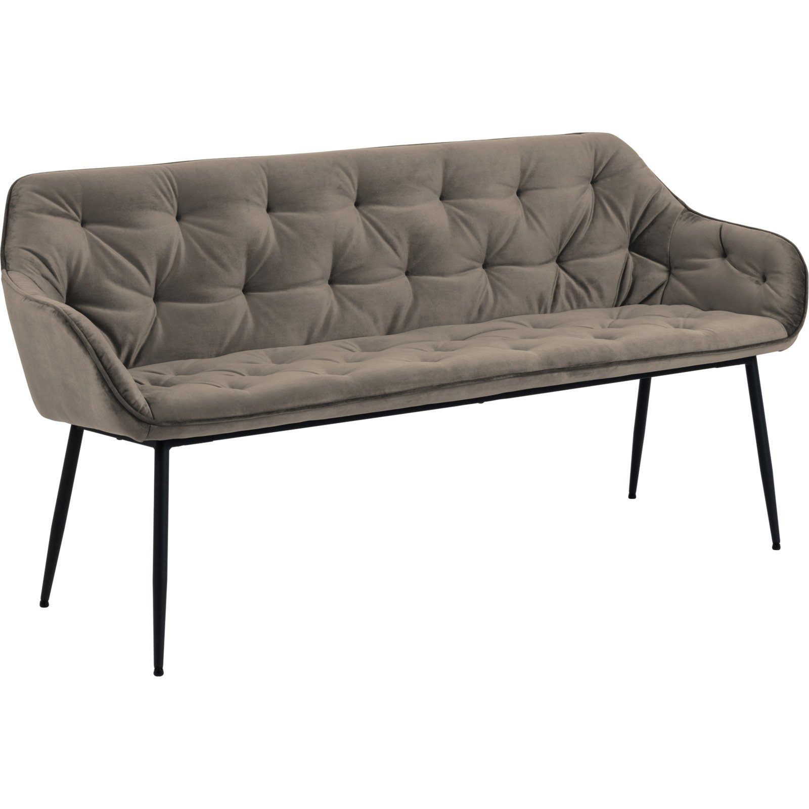 Sitzbank Brooke Samt-Optik beige