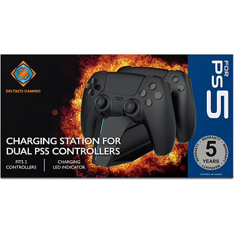 Deltaco dual ladestation til Playstation 5 controllere