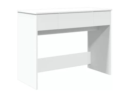 Coiffeuse avec miroir blanc 100x45x76 cm