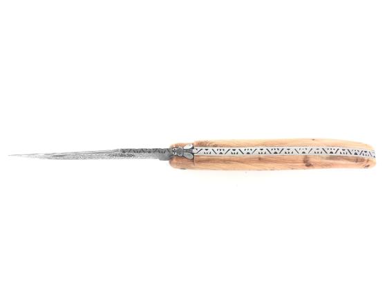 Laguiole Tradition 12 cm - damas - Genévrier Couteau de Poche Forge de Laguiole