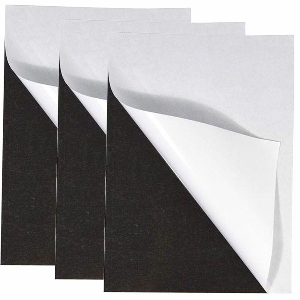 3 feuilles magnétiques autocollantes 21 x 29 cm