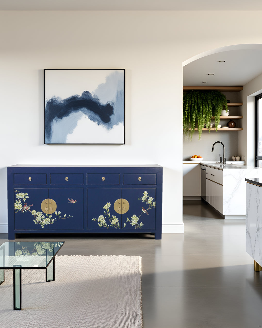 Fine Asianliving Chinese Dressoir Midnight Blauw