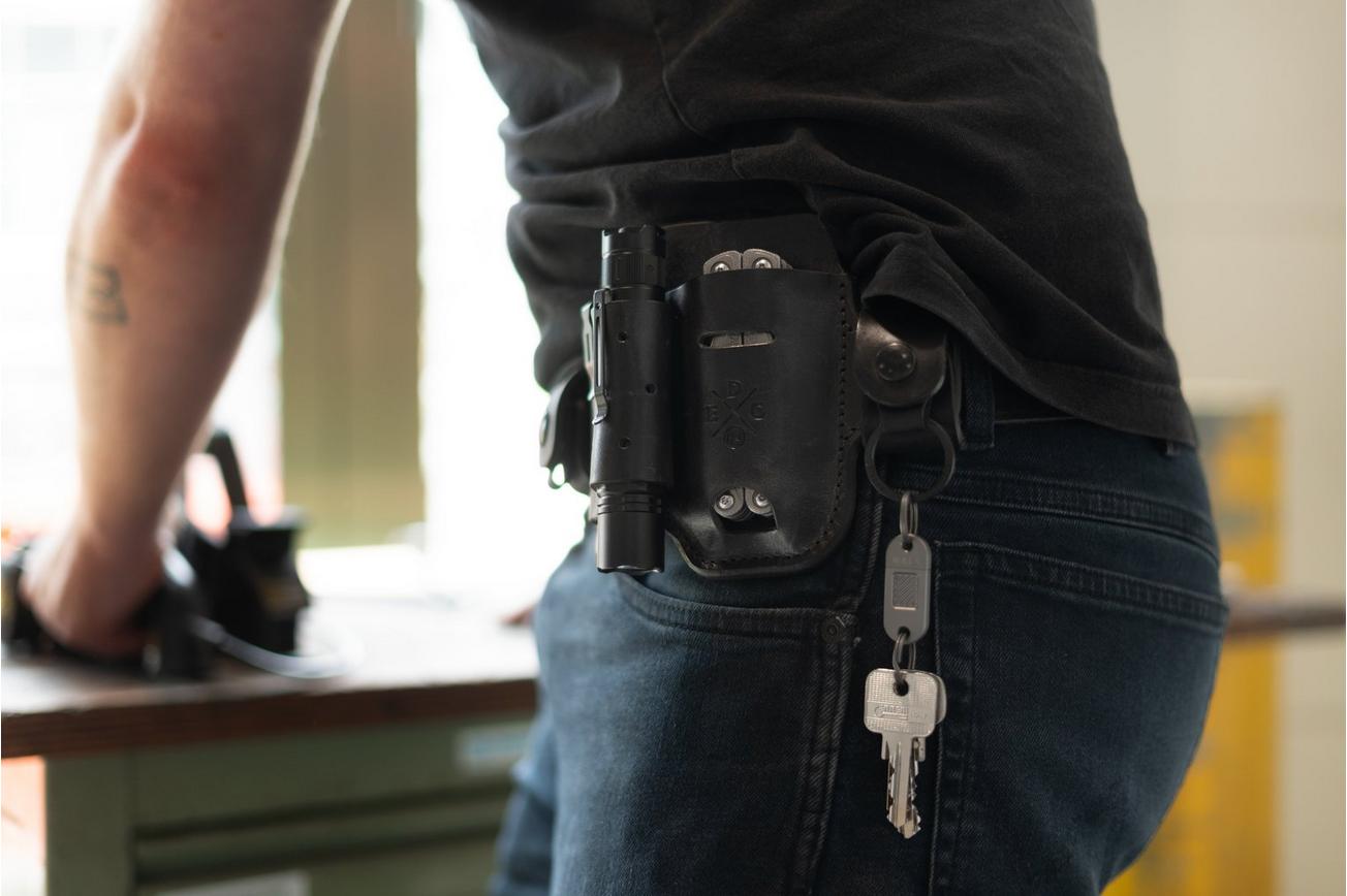 1791 EDC Pocket Tool Organizer EDC-PK-ORG-BLK-A Black, lederen broekzakholster