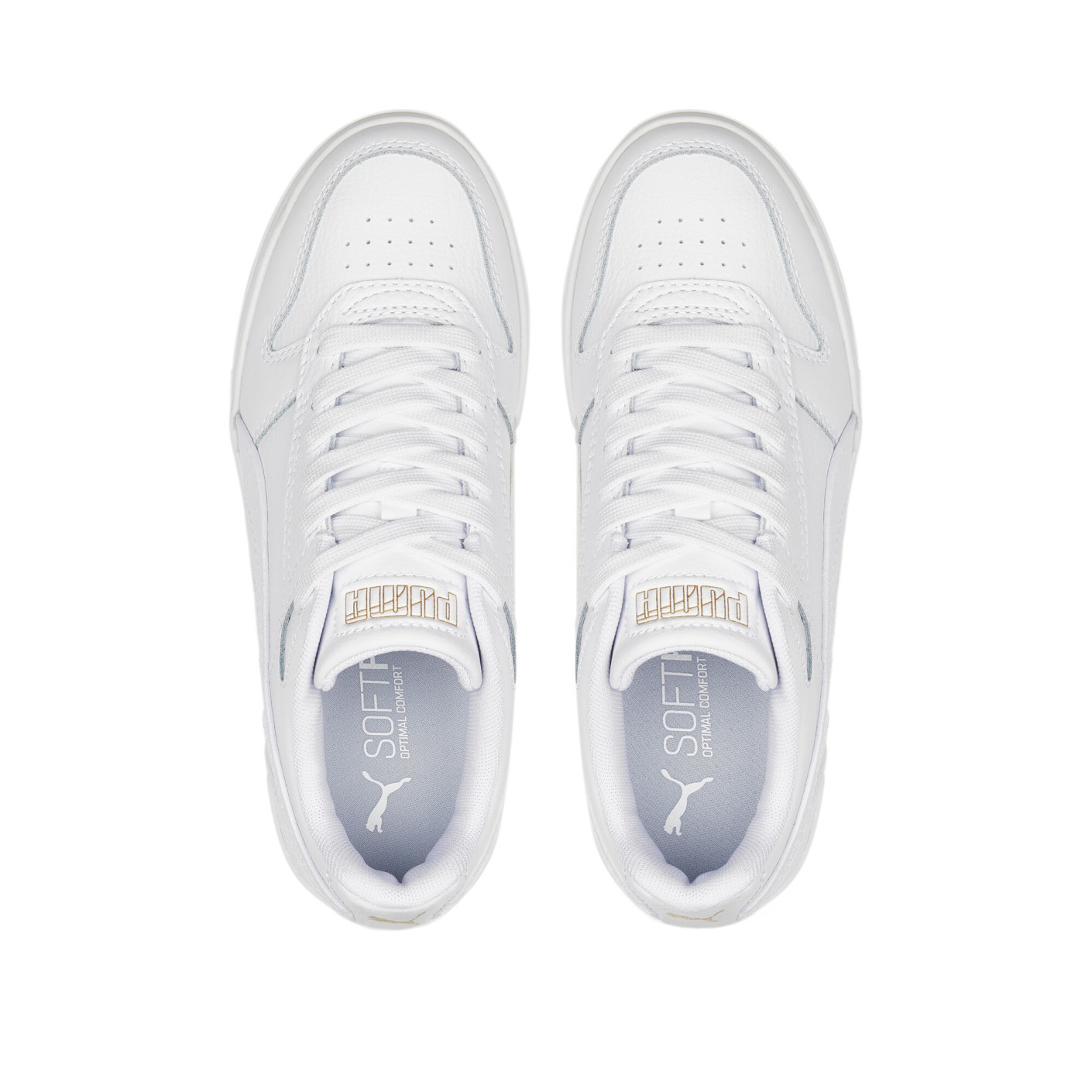 PUMA Rebound Game Low Sneakers Kids Wit Goud