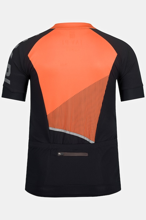 JAY-PI Rad-Trikotjacke, Bikewear, Stehkragen, Halbarm, hinten Saumtaschen