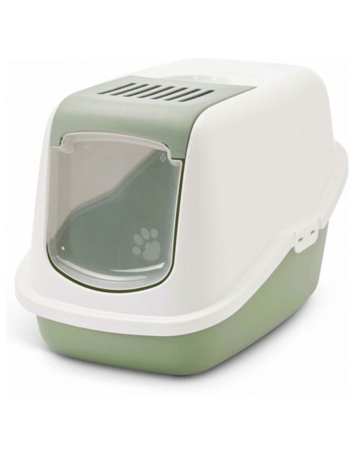 Savic Kattentoilet Nestor - Kattenbak - 56x39x38.5 cm Wit Groen M