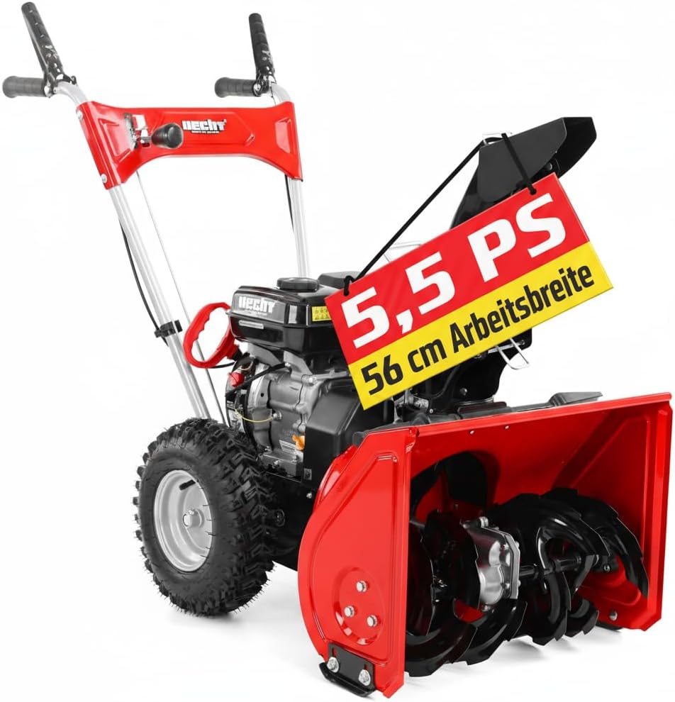 Hecht 9555 Benzin-Schneefräse (56 cm Räumbreite, 4 kW / 5,5PS, 4-Vorwärts-, 1 Rückwärtsgang)
