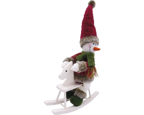 Lafiora decoratief sneeuwpopbeeldje, 44 cm hoog