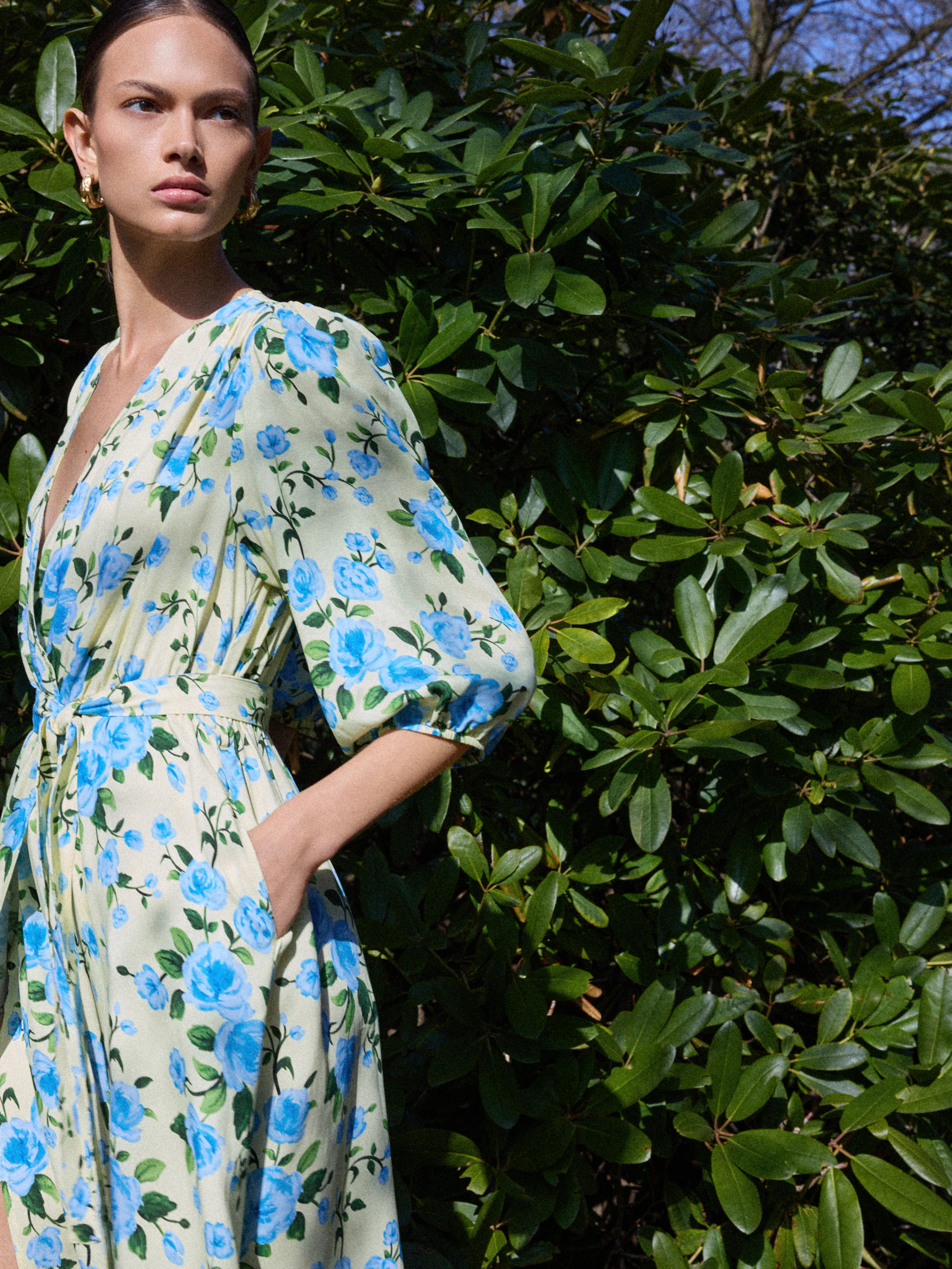 Viskose Kleid mit Muster