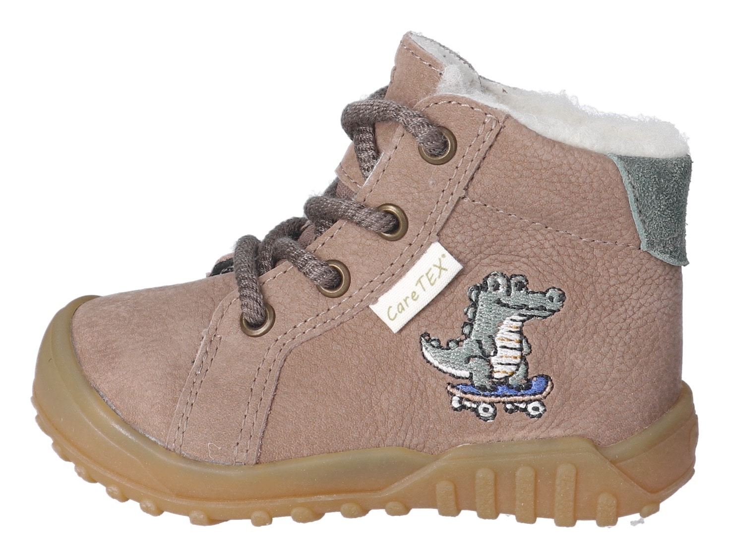 PEPINO by RICOSTA Lauflernschuh »Dusty WMS: weit«  Babystiefel, Winterschuh, Schnürstiefel mit wärmender Schurwolle