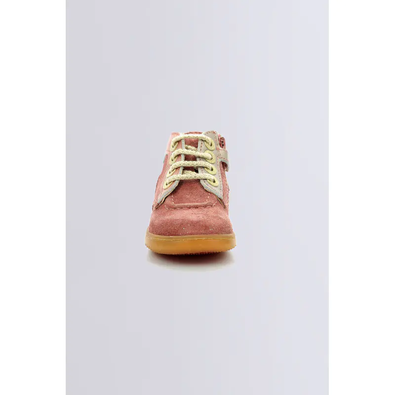 KICKBONZIP ROSE CLAIR BRILLANT BOTTILLONS Cuir Fille