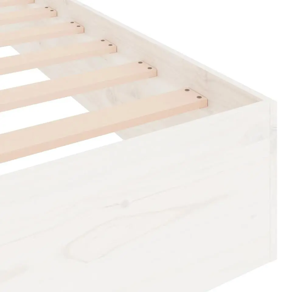 vidaXL - Bed frame pallet - Wit - Massief hout - 120x200 cm