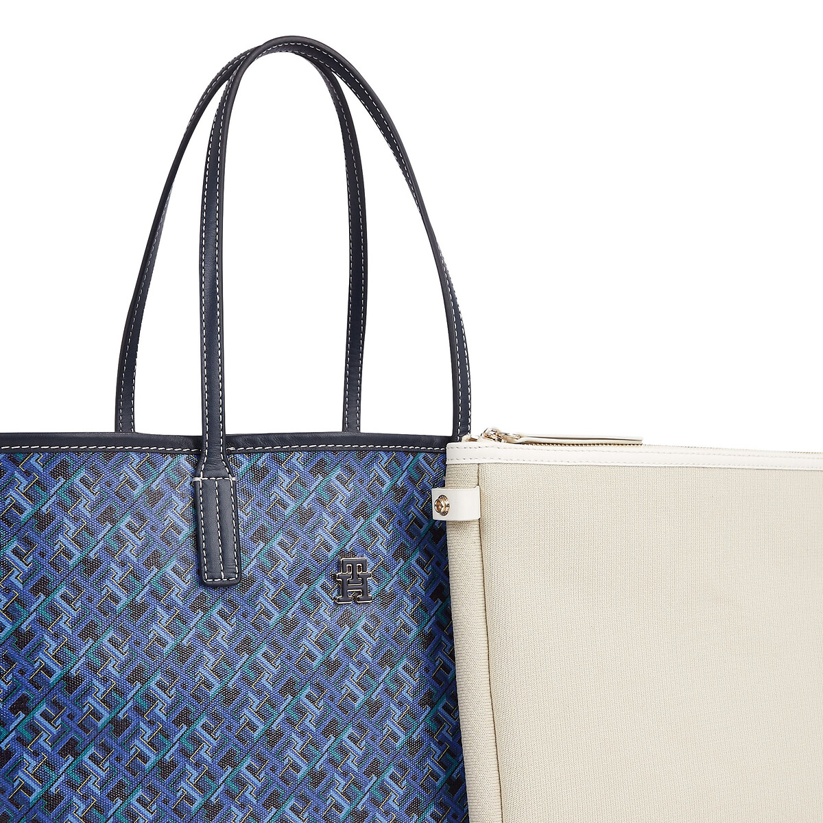 TOMMY HILFIGER<br>Bolsa tote, estampa monograma