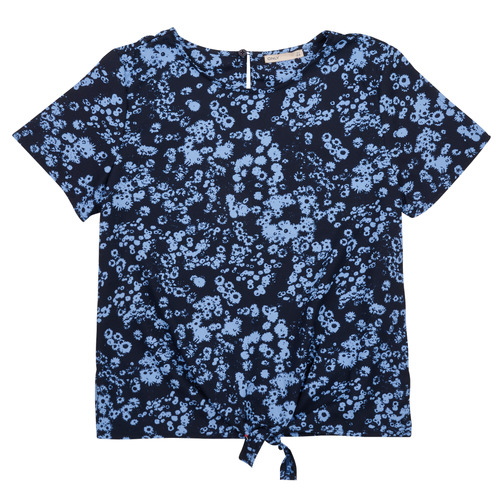Only - KOGLINO S/S KNOT TOP CP PTM - Bleu / Marine