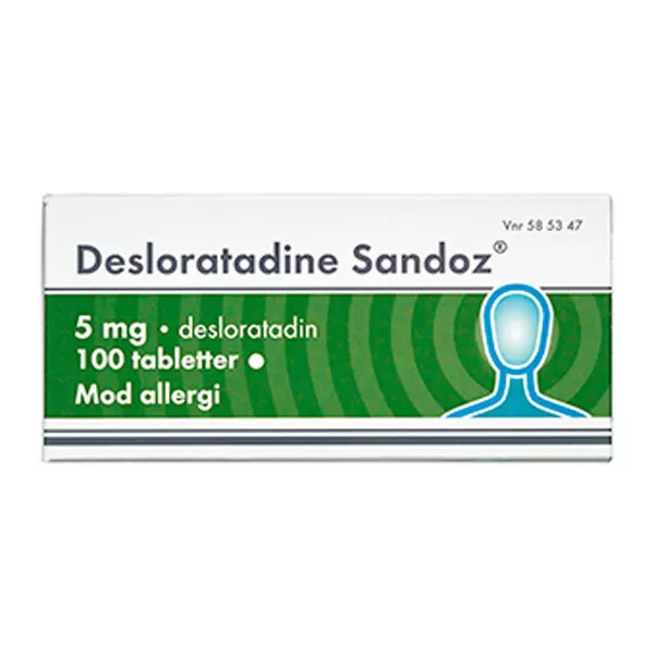 Desloratadine Sandoz 5 mg - 100 tabletter