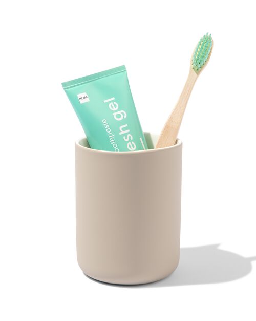 porte-brosses à dents mat céramique sable Ø8x10