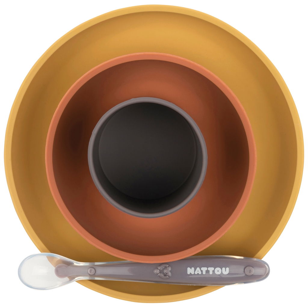 NattouNattou   Geschirrset 4teilig ocker terracotta