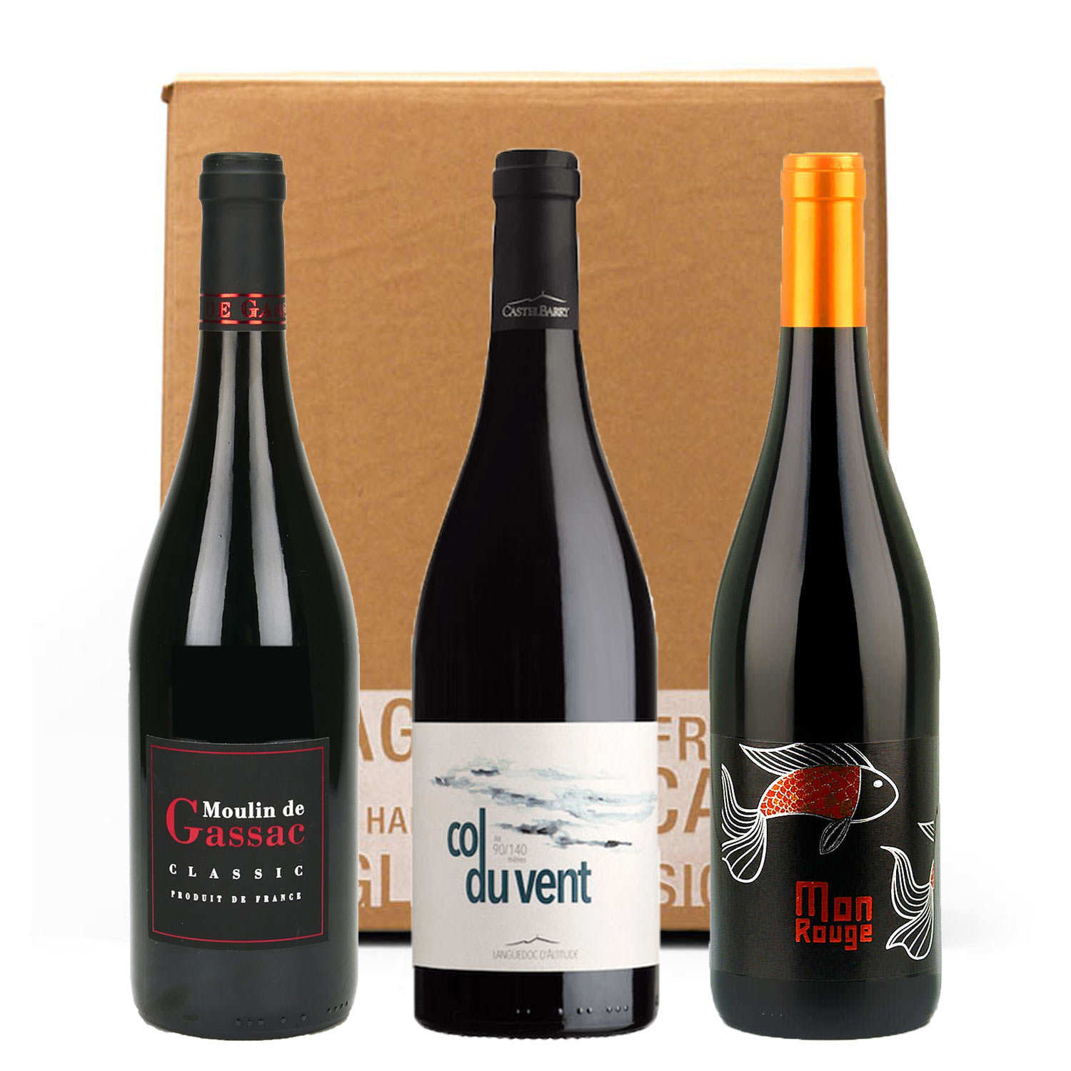 Box 3 vins rouges Sud de France