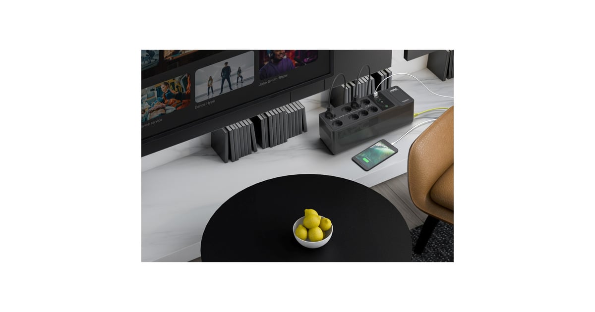 APCBack-UPS 850VA met USB Type-C en A oplaadpoorten ups  (Zwart, 8x Schuko, BE850G2-GR)