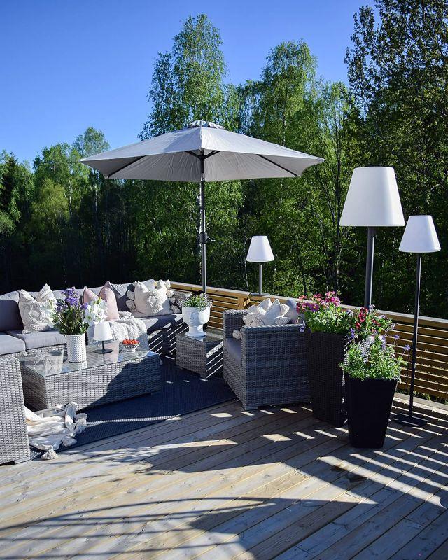 Parasol 270 cm VARESE Donkergrijs