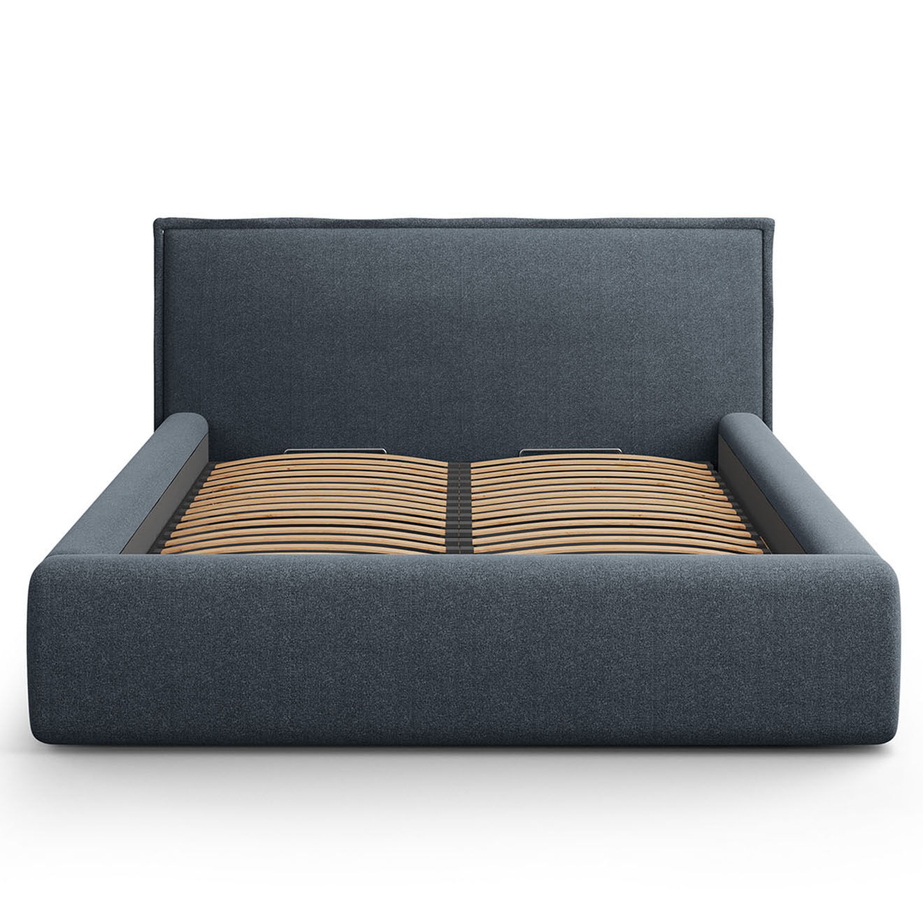 Maison Héritage Lit avec coffre de rangement Tena bleu foncé - 230x185x100 cm