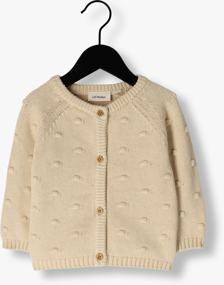 LIL\\' ATELIER beige lil' atelier vest nbfgable ls knit card